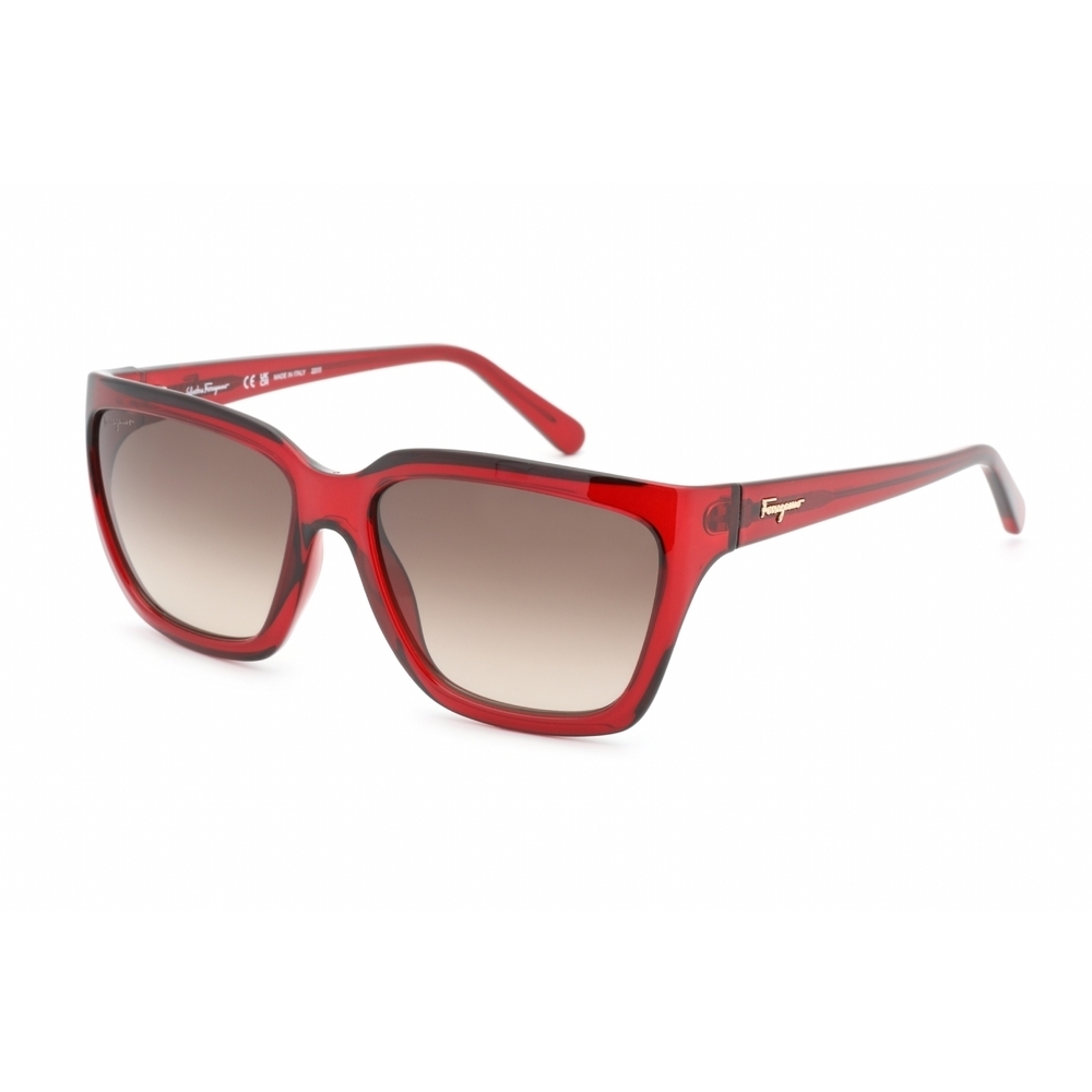 Salvatore Ferragamo SF1018S Sunglasses Crystal Wine Rectangular